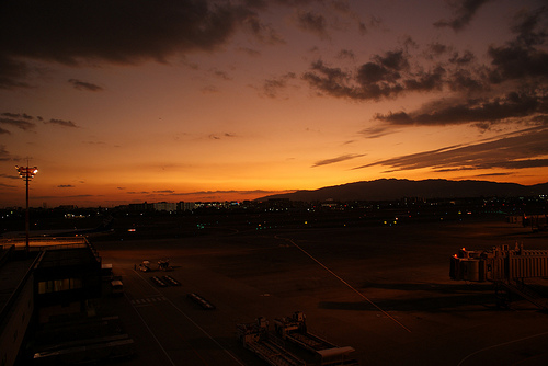 Sunset at Itami airport