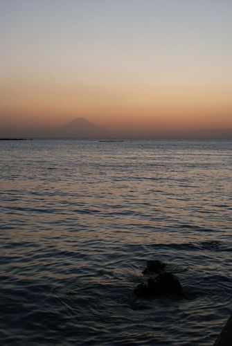 Mt Fuji beyond Sagami bay